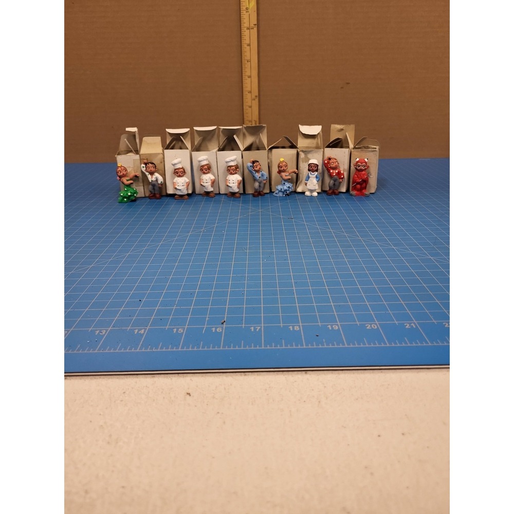 Vintage Miniature Figures Lot 10 People Chef Dancer Devil Figurine Collection